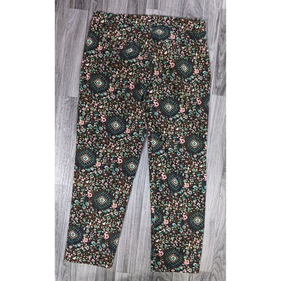 J. Crew Womens Size 6 Floral Paisley Multicolored Capri Cropped Pants - Picture 2 of 12